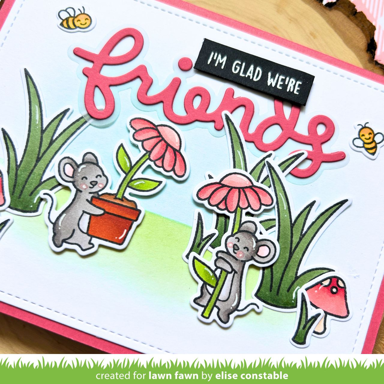 Lawn Fawn - Mice Flowers