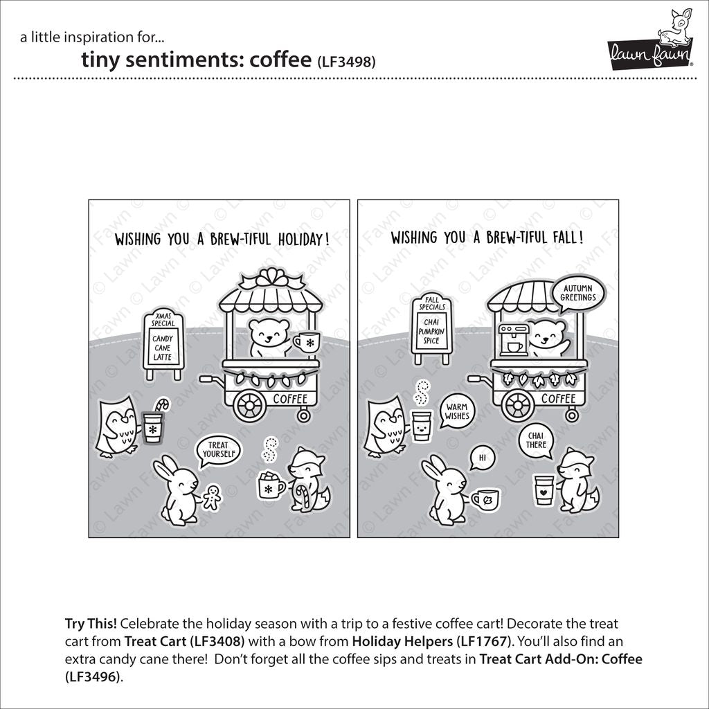 Lawn Fawn - Tiny Sentiments: Coffee