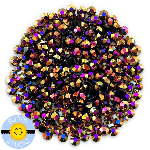 Sunny Studio Magic Gold Jewels Crystal Rhinestone Embellishments- 3mm, 4mm & 5mm