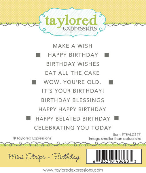 Taylored Expressions - Mini Strips - Birthday