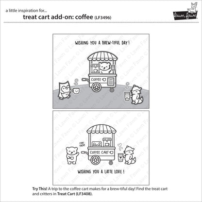 Lawn Fawn - Treat Cart Add-On: Coffee