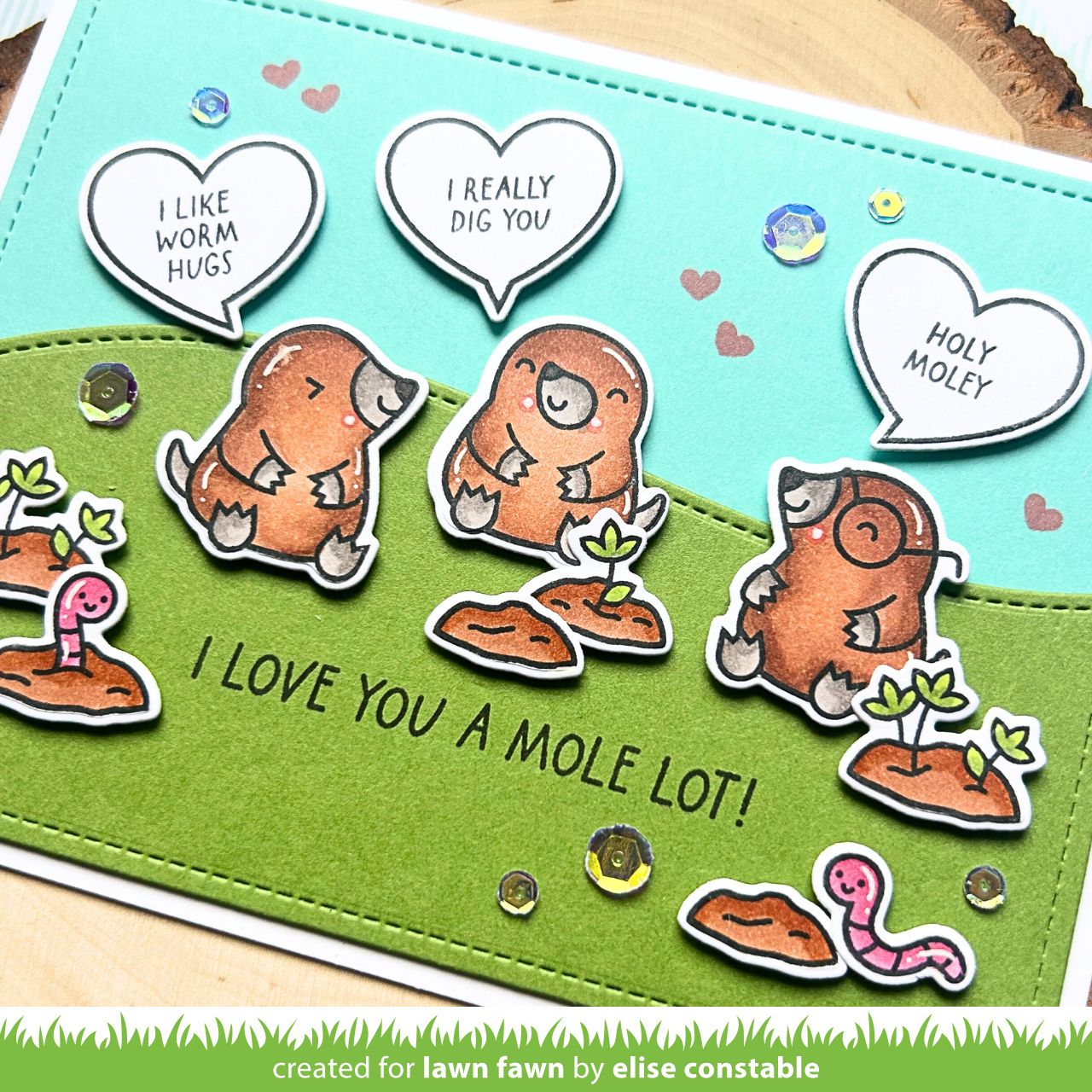 Lawn Fawn - A Mole Lot Of Love