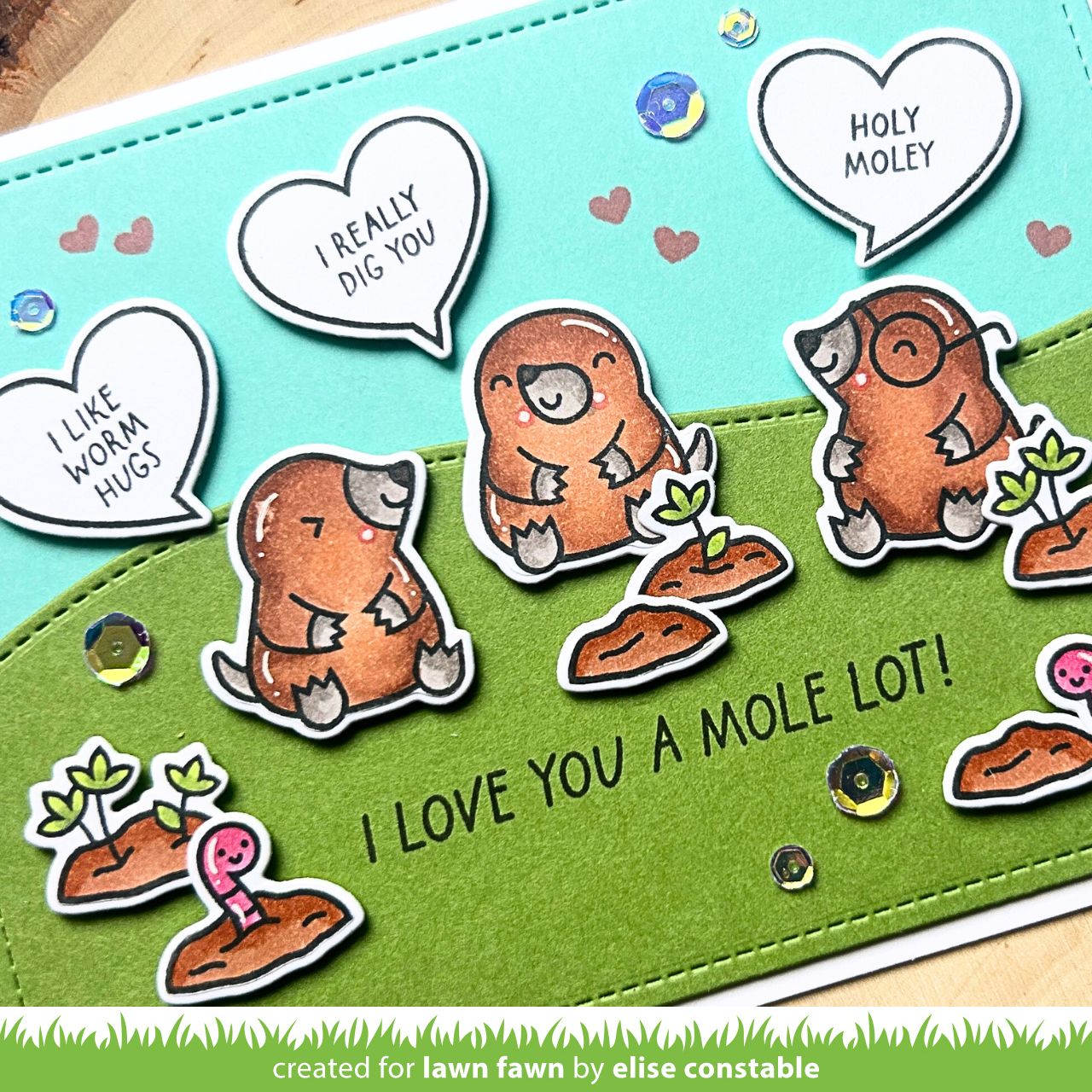 Lawn Fawn - A Mole Lot Of Love