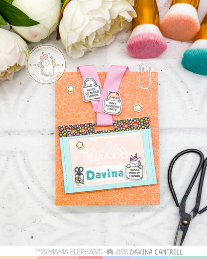 Mama Elephant - Lanyard Pocket - Creative Cuts