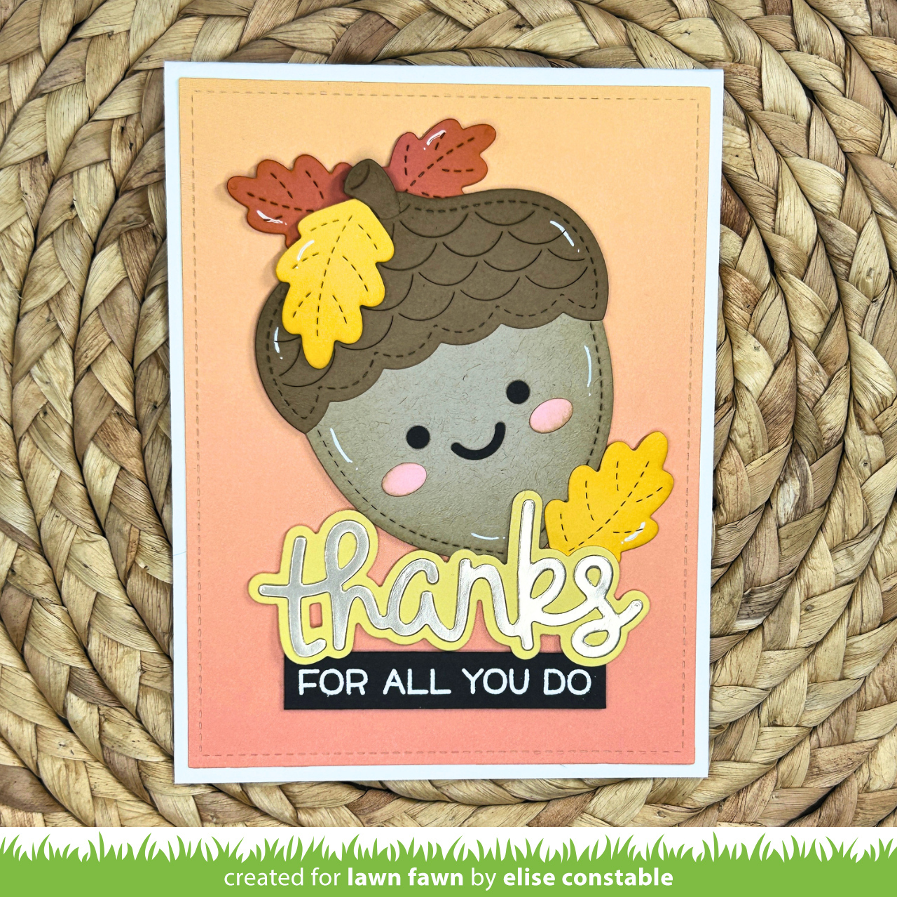 Lawn Fawn - Outside In Stitched Acorn