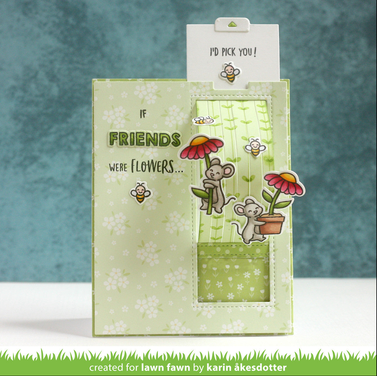 Lawn Fawn - Mice Flowers