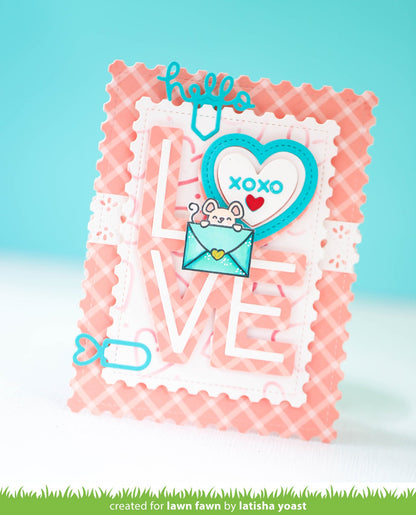 Lawn Fawn - Outline Hearts Stencil