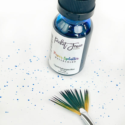 Picket Fence Studios - Paper Splatter Watercolor Liquid Hydrangea Blue