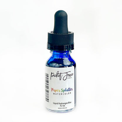Picket Fence Studios - Paper Splatter Watercolor Liquid Hydrangea Blue