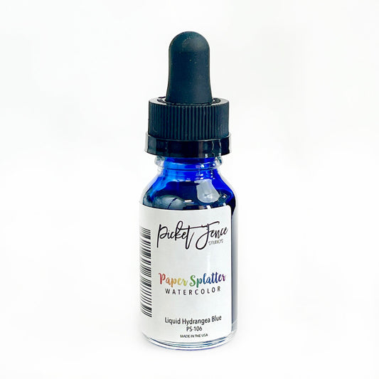 Picket Fence Studios - Paper Splatter Watercolor Liquid Hydrangea Blue