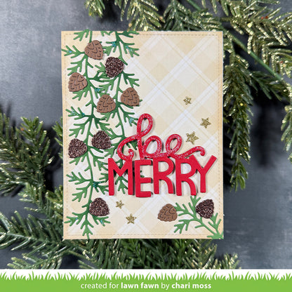 Lawn Fawn - Pinecone And Leaves Border