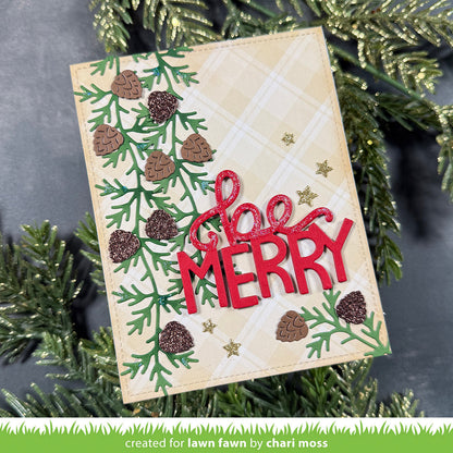 Lawn Fawn - Pinecone And Leaves Border