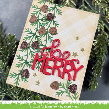 Lawn Fawn - Pinecone And Leaves Border
