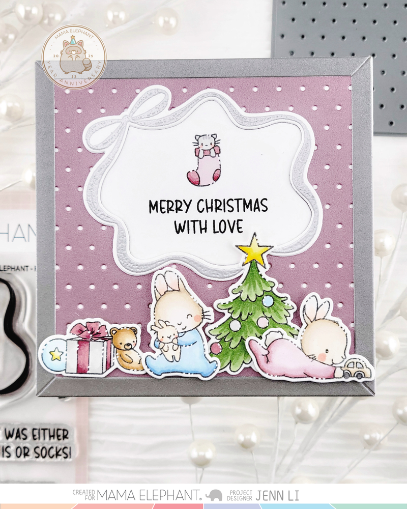 Mama Elephant - Ribbon Tags