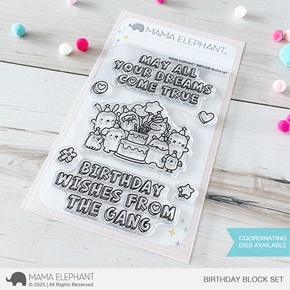 Mama Elephant - Birthday Block Set