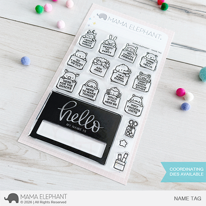 Mama Elephant - Name Tag