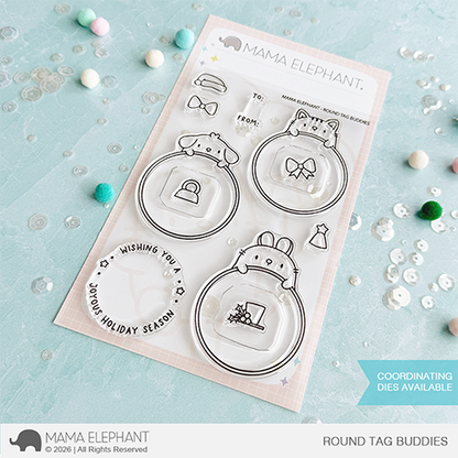 Mama Elephant - Round Tag Buddies