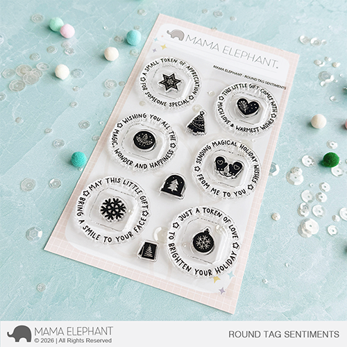 Mama Elephant - Round Tag Sentiments