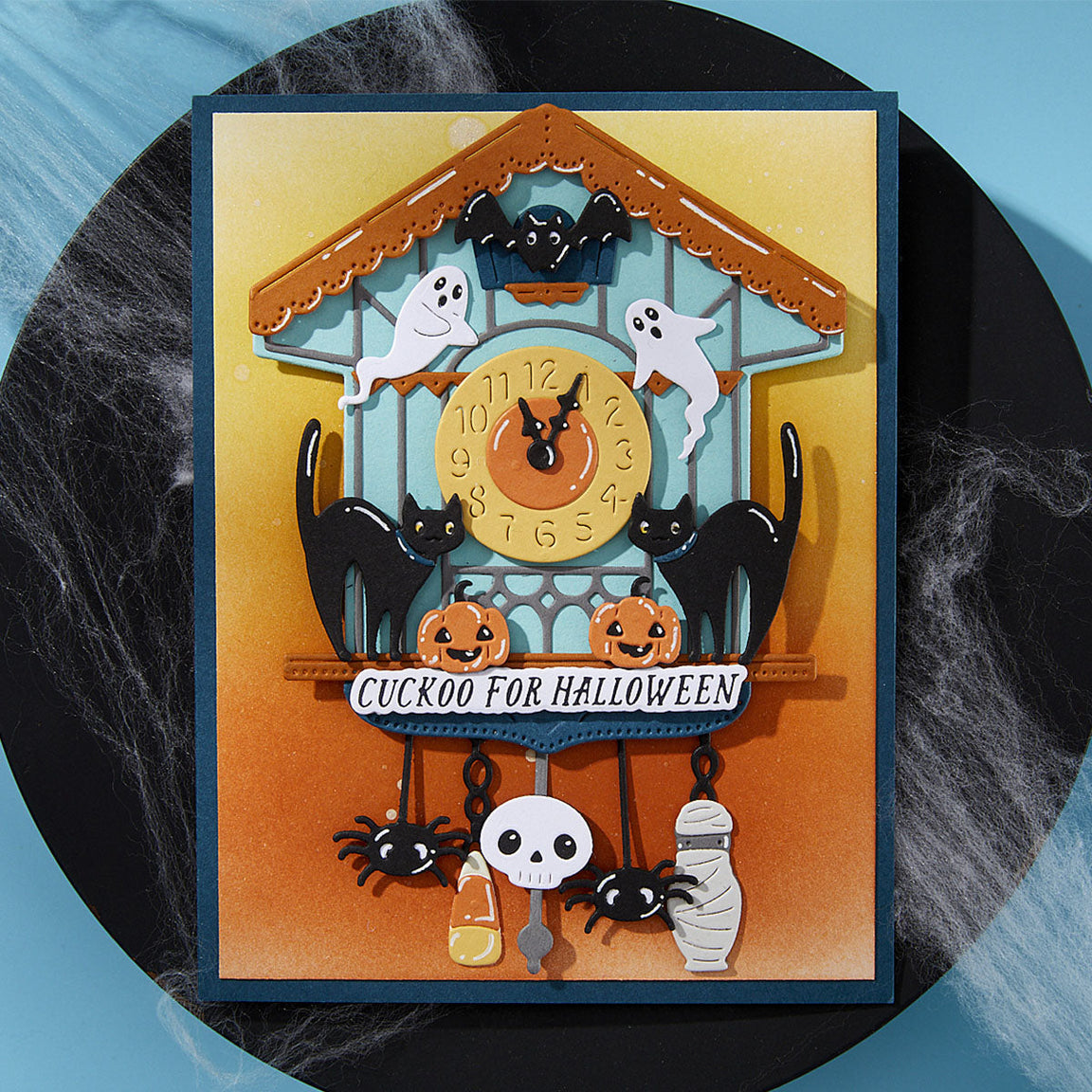 Spellbinders - Cuckoo Cottage Etched Dies Halloween Tick Tock