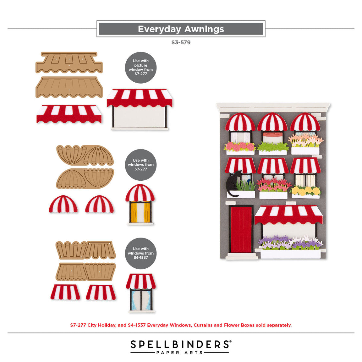 Spellbinders - Everyday Awnings Etched Dies