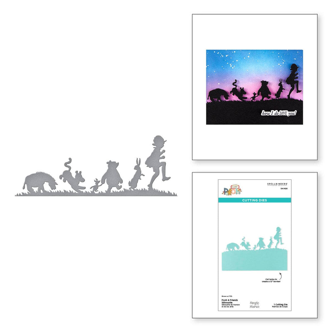 Spellbinders - Pooh & Friends Silhouette Etched Dies