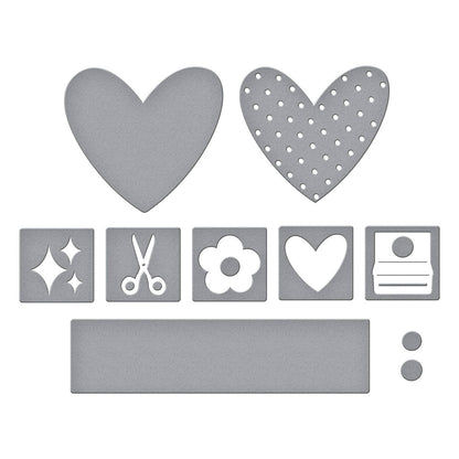 Spellbinders - Crafty Babe with Simple Stories Etched Dies Labels & Icons