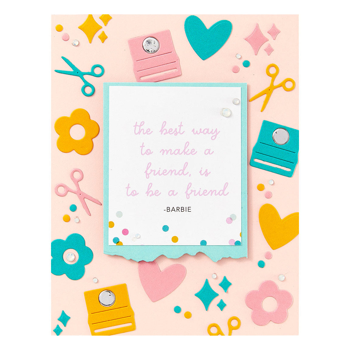 Spellbinders - Crafty Babe with Simple Stories Etched Dies Labels & Icons