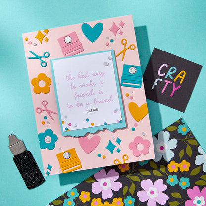 Spellbinders - Crafty Babe with Simple Stories Etched Dies Labels & Icons