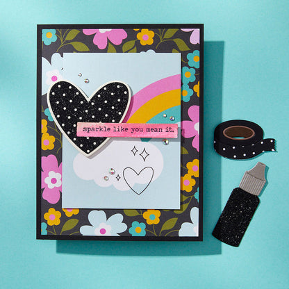 Spellbinders - Crafty Babe with Simple Stories Etched Dies Labels & Icons