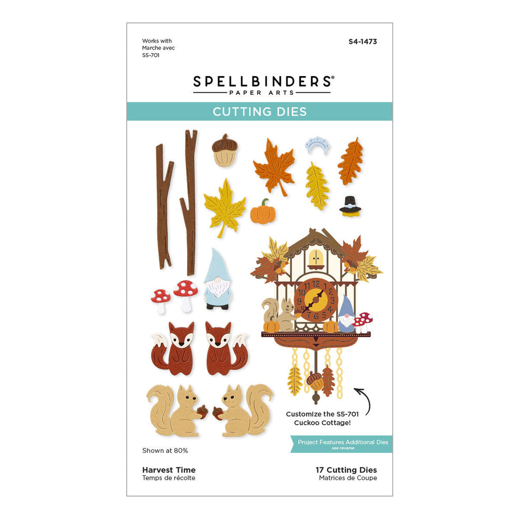 Spellbinders - Cuckoo Cottage Etched Dies Harvest Time