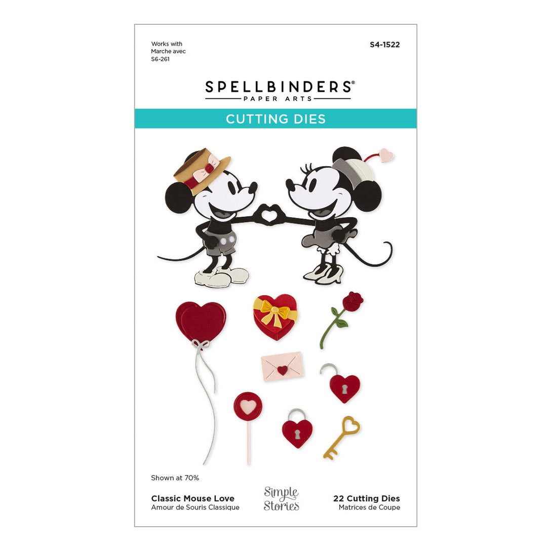 Spellbinders - Classic Mouse Love Etched Dies Add-On