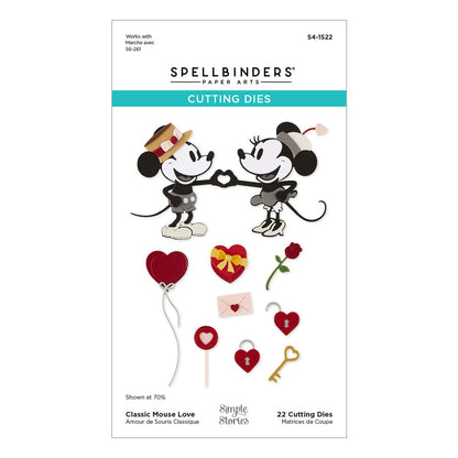 Spellbinders - Classic Mouse Love Etched Dies Add-On