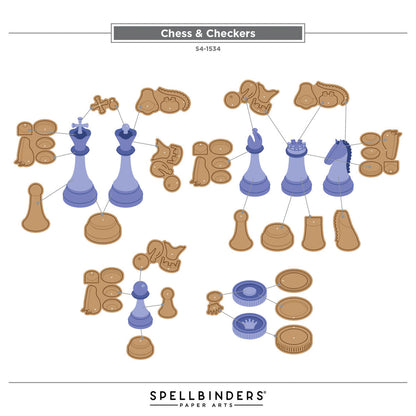 Spellbinders - Chess & Checkers Etched Dies