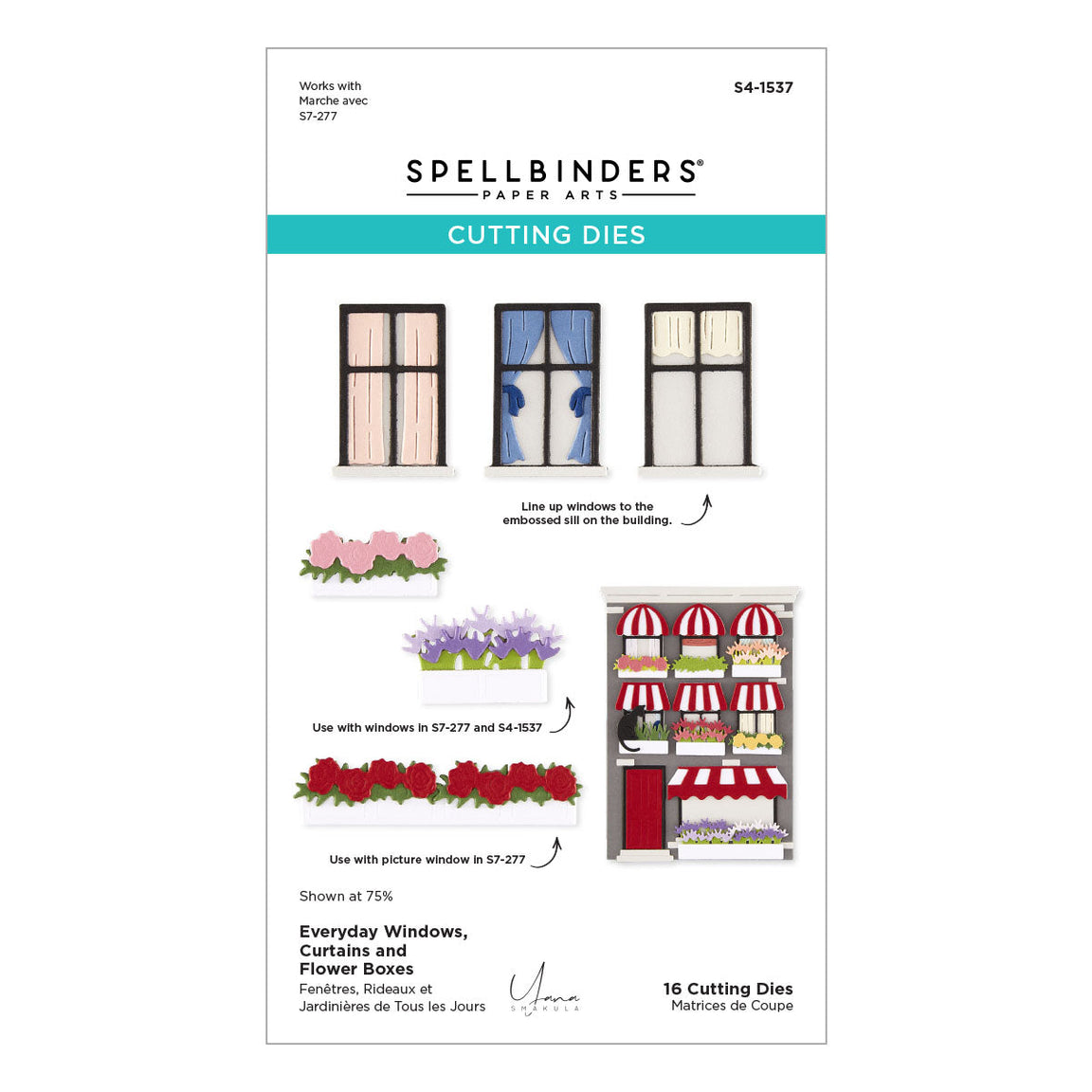 Spellbinders - Everyday Windows, Curtains and Flower Boxes Etched Dies