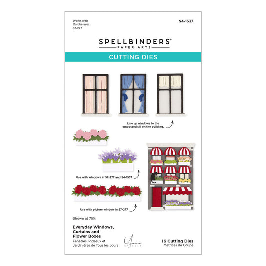 Spellbinders - Everyday Windows, Curtains and Flower Boxes Etched Dies