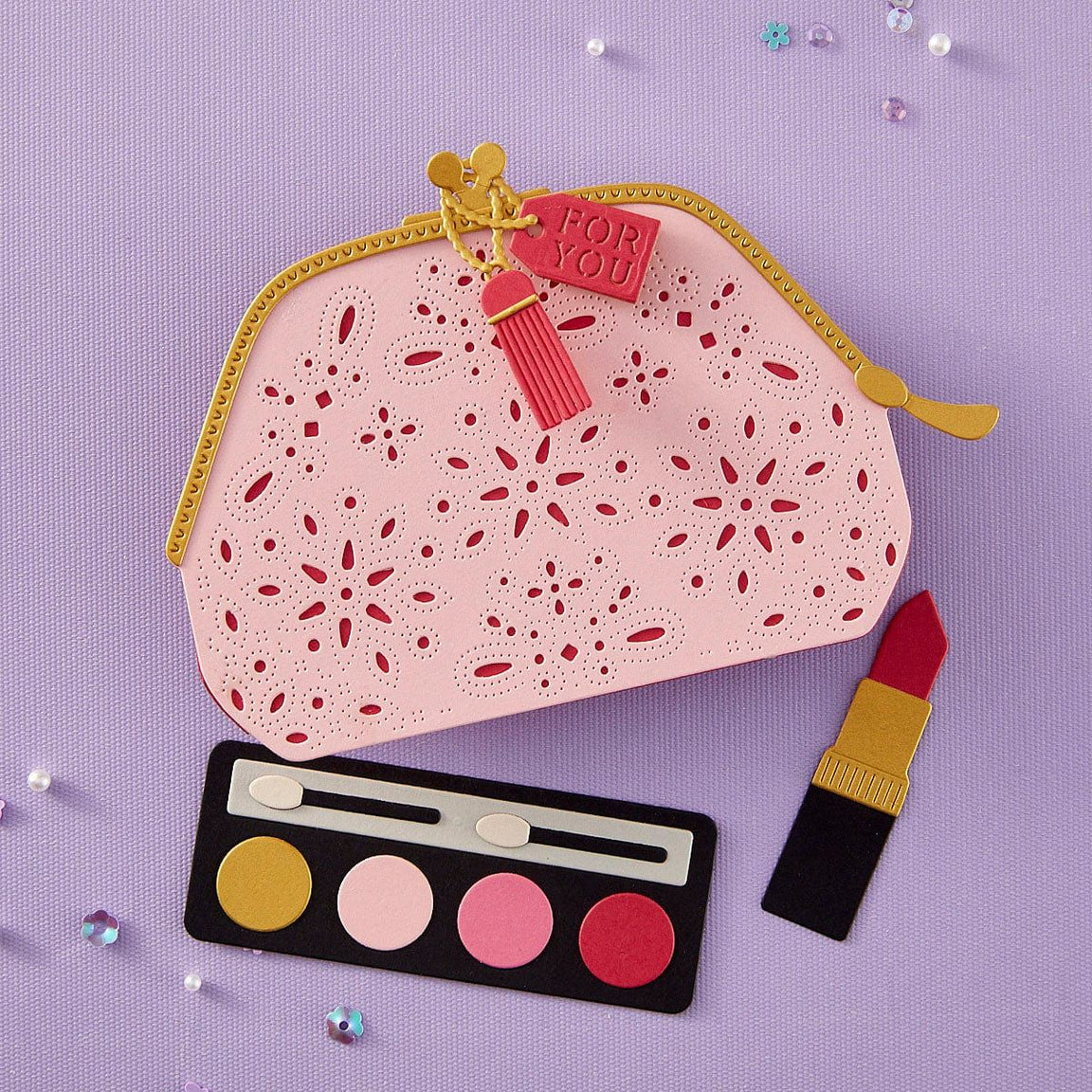 Spellbinders - Gorgeous You Makeup Bag Etched Dies