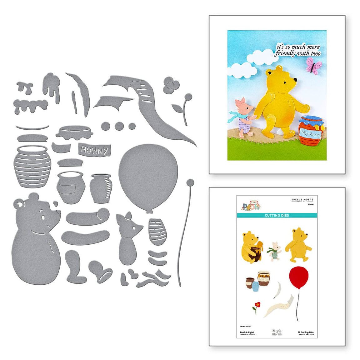 Spellbinders - Pooh & Piglet Etched Dies