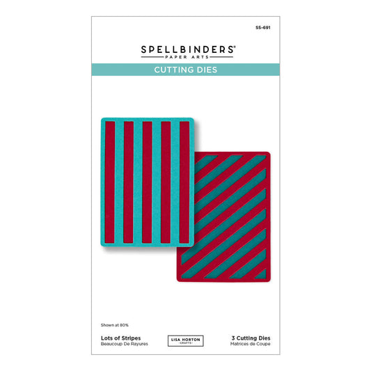 Spellbinders - All About Christmas Etched Dies Lots of Stripes