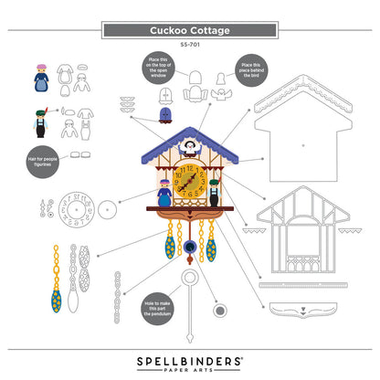 Spellbinders - Cuckoo Cottage Etched Dies Cuckoo Cottage