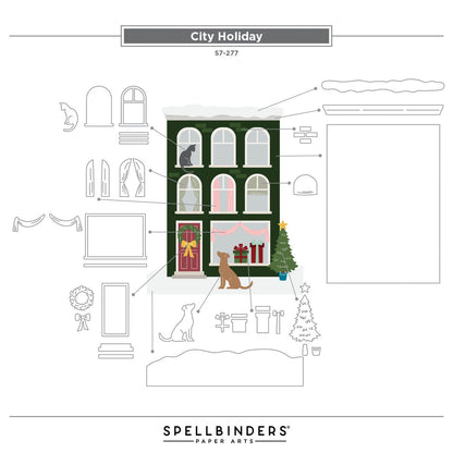 Spellbinders - City Holiday Etched Dies City Holiday