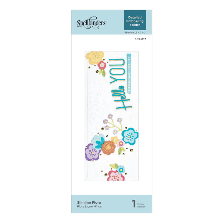 Spellbinders - Slimline Flora Embossing Folder