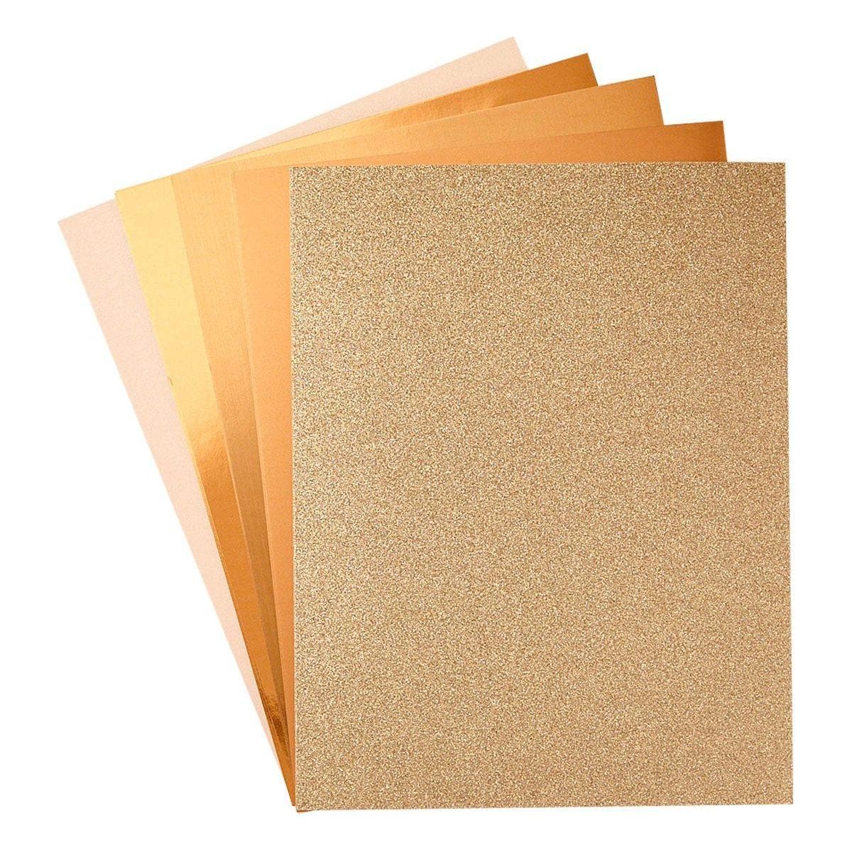Spellbinders - Rose Gold Assortment Treasured Cardstock  8 1/2" X 11 -15 Pack