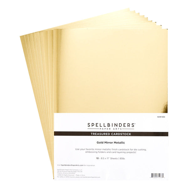 Spellbinders - Treasured Cardstock Gold Mirror Metallic (10pcs)