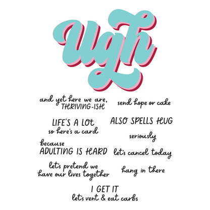 Spellbinders - This Is Life Clear Stamp & Die Set Ugh