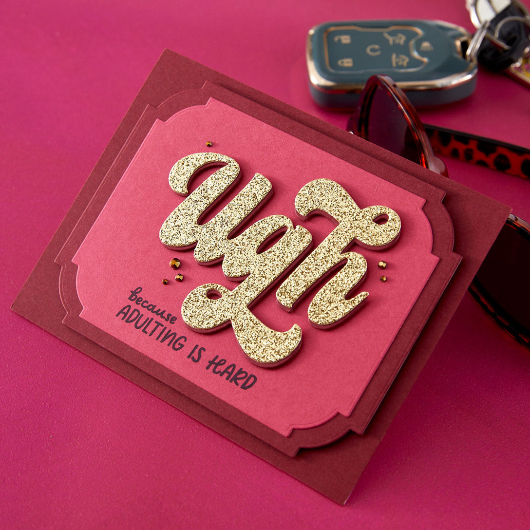 Spellbinders - This Is Life Clear Stamp & Die Set Ugh