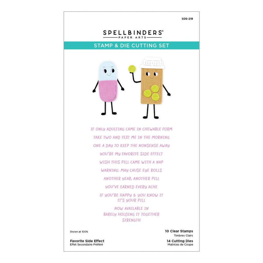 Spellbinders - This Is Life Clear Stamp & Die Set Favorite Side Effect