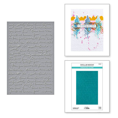 Spellbinders - Scribbled Letter Embossing Folder