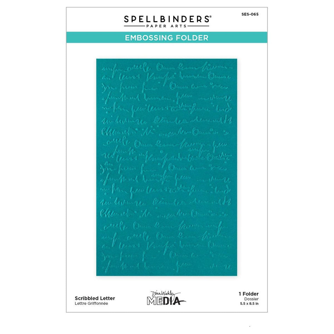 Spellbinders - Scribbled Letter Embossing Folder