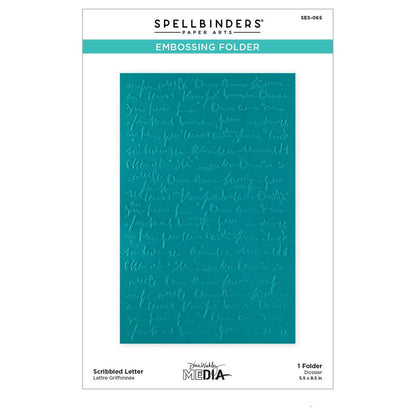 Spellbinders - Scribbled Letter Embossing Folder