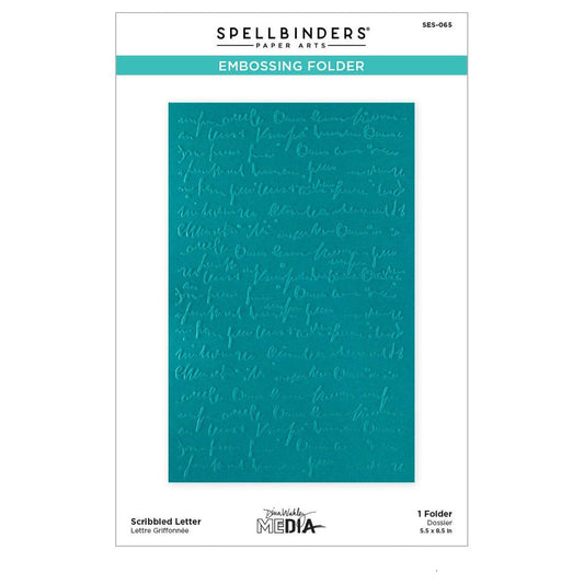 Spellbinders - Scribbled Letter Embossing Folder